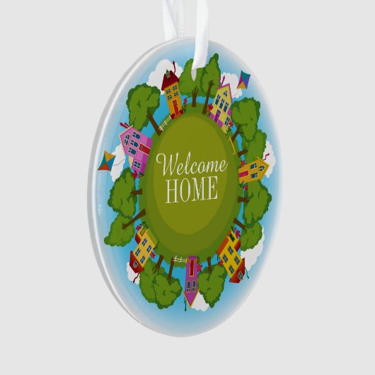 Real Anwesen "Welcome Zuhause" New Zuhause Ornamen Ornament (Vorderseite)