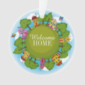 Real Anwesen "Welcome Zuhause" New Zuhause Ornamen Ornament (Vorderseite)