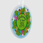 Real Anwesen "Welcome Zuhause" New Zuhause Ornamen Ornament (Vorderseite)