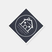 Real Anwesen White Navy Blue Business Paper Serviette (Ecke)