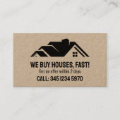 🏡 Real Anwesen Wir kaufen Häuser QR Kraft Visitenkarte (Vorderseite)