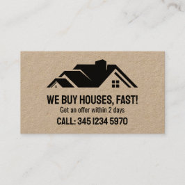 🏡 Real Anwesen Wir kaufen Häuser QR Kraft Visitenkarte