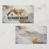 Real Anwesen | Wohnhaus | Goldfolie Visitenkarte (Vorne/Hinten)