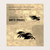 Real Anwesen Zuhause | Beruflich Lux Visitenkarten (Außenseite Aufgefaltet)