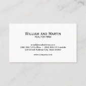 Real Anwesen Zuhause | Blue Backgound Visitenkarte (Rückseite)