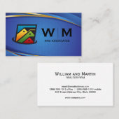 Real Anwesen Zuhause | Blue Backgound Visitenkarte (Vorne/Hinten)