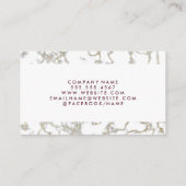 Real Anwesen Zuhause | Goldmarmor Visitenkarte (Rückseite)