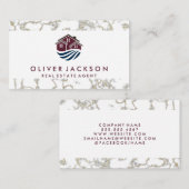 Real Anwesen Zuhause | Goldmarmor Visitenkarte (Vorne/Hinten)