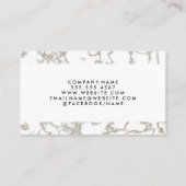 Real Anwesen Zuhause | Goldmarmor Visitenkarte (Rückseite)