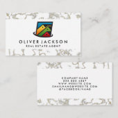 Real Anwesen Zuhause | Goldmarmor Visitenkarte (Vorne/Hinten)