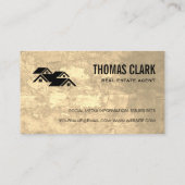 Real Anwesen Zuhause Grunge Visitenkarte (Rückseite)