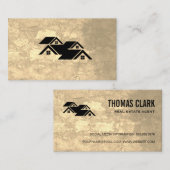 Real Anwesen Zuhause Grunge Visitenkarte (Vorne/Hinten)