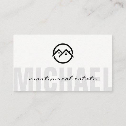 Real Anwesen Zuhause Icons Visitenkarte (Vorderseite)