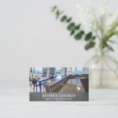 Real Anwesen | Zuhause Interior Business Card Visitenkarte (Stehend Vorderseite)