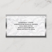 Real Anwesen Zuhause | Marmormetall - Grenze Visitenkarte (Rückseite)