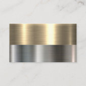 Real Anwesen Zuhause | Metallisches Gold | Stahl Visitenkarte (Rückseite)