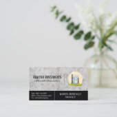 Real Anwesen Zuhause \ Modernes Haus Visitenkarte (Stehend Vorderseite)