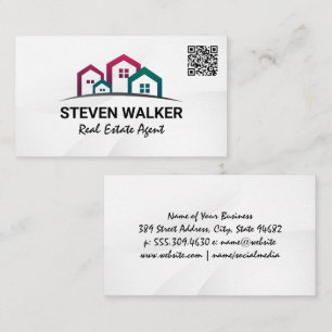 Real Anwesen Zuhause QR Code Business Card Visitenkarte