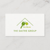 Real Anwesen Zuhause Roof und Keys Visitenkarte (Vorderseite)