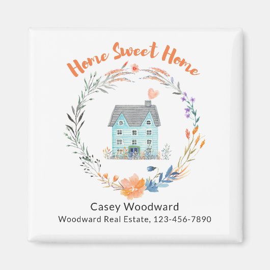 Real Anwesen Zuhause Sweet Zuhause Budget Werbung Magnet (Vorne)