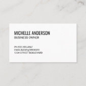 Real Anwesen Zuhause Visitenkarte (Rückseite)