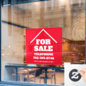 Real Anwesen zum Verkauf benutzerdefinierter Fenst Fensteraufkleber (Café-Fenster)