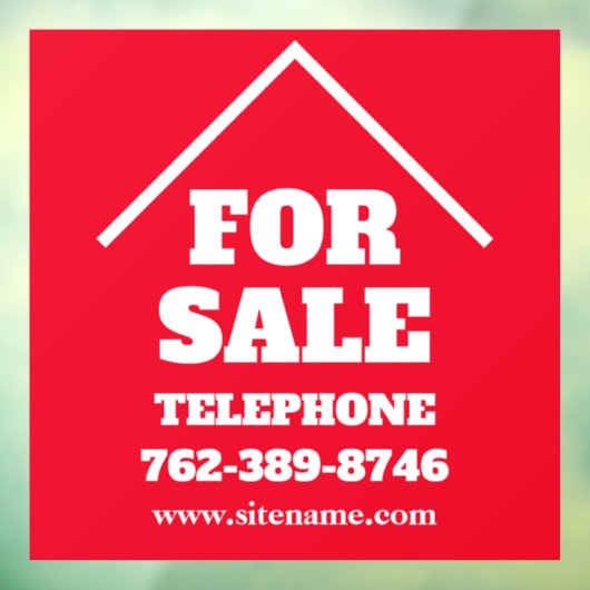 Real Anwesen zum Verkauf benutzerdefinierter Fenst Fensteraufkleber (Blatt 3)