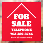 Real Anwesen zum Verkauf benutzerdefinierter Fenst Fensteraufkleber (Blatt 2)