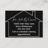 Real Anwesen zum Verkauf durch den Eigentümer Blac Visitenkarte (Vorderseite)