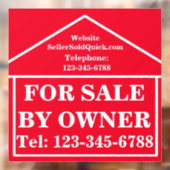 Real Anwesen ZUM VERKAUF DURCH EIGENTÜMER MODERNE Fensteraufkleber (Blatt 2)