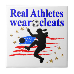 REAL ATHLETES TRAGEN CLEATS SOCCER DESIGN FLIESE