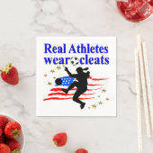 REAL ATHLETES TRAGEN CLEATS SOCCER DESIGN SERVIETTE (Beispiel)