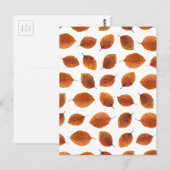 Real Autumn Leaves Muster Postkarte (Vorne/Hinten)