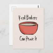 Real Bakers können beweisen, dass es ein lustiges  Postkarte (Vorne/Hinten)