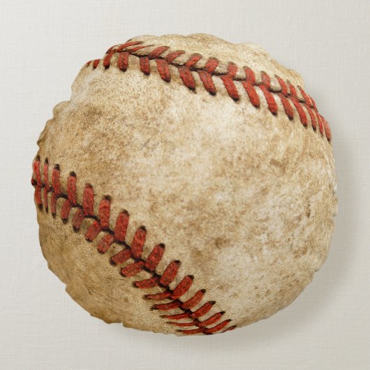 Real Baseball Foto Vintag Old Stylish Rundes Kissen (Vorderseite)
