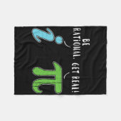 Real Be Rational Funny Mah Meme Mah Nerd Pi Day Fleecedecke (Vorderseite (Horizontal))
