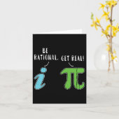 Real Be Rational Funny Mah Meme Mah Nerd Pi Day Karte (Gelbe Blume)