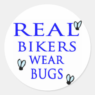 Real Bikers tragen Bugs Runder Aufkleber
