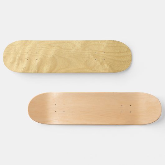 Real Birds Eye Maple Veneer Woodgrain Skateboard (Horizontal)