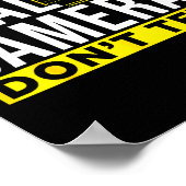 Real Cameras Don't Text Cool Photography Poster (Ecke)