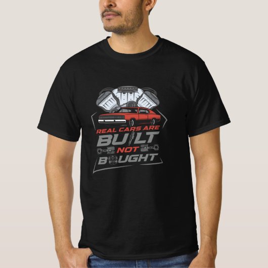 Real Cars werden nicht gekauft Auto Tuner T-Shirt (Vorderseite)