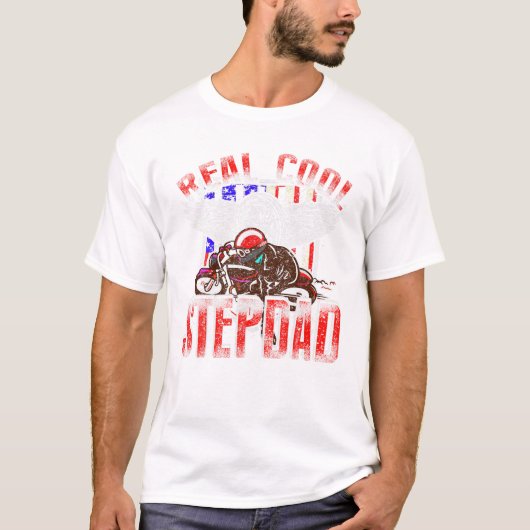 Real Cool STEPDAD Biker T-Shirt (Vorderseite)