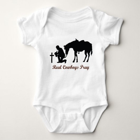 Real Cowboys beten Baby Strampler (Vorderseite)