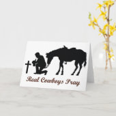 Real Cowboys beten Karte (Gelbe Blume)