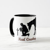 Real Cowboys beten Tasse (Vorderseite Links)