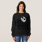 Real dad Love Cats Geek Cat Sweatshirt (Vorne ganz)