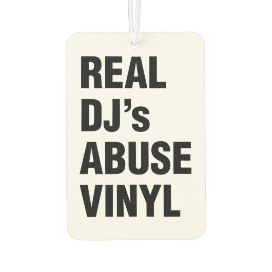REAL DJ's MISSBRAUCH VINYL Autolufterfrischer (Rückseite)