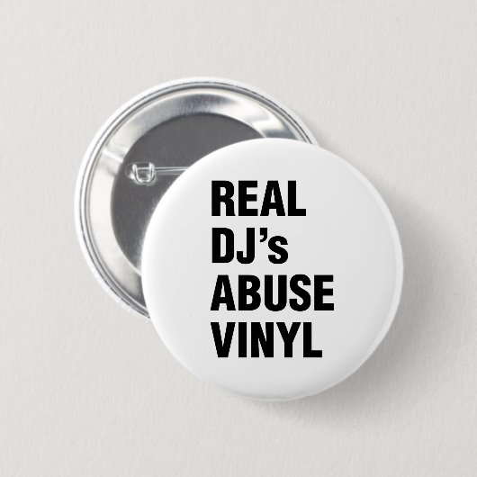 REAL DJ's MISSBRAUCH VINYL Button (Vorne & Hinten)