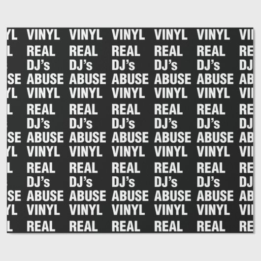 REAL DJ's MISSBRAUCH VINYL Geschenkpapier (Flach)
