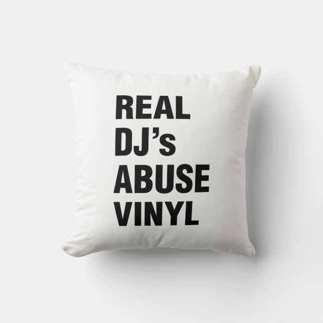 REAL DJ's MISSBRAUCH VINYL Kissen (Vorderseite)